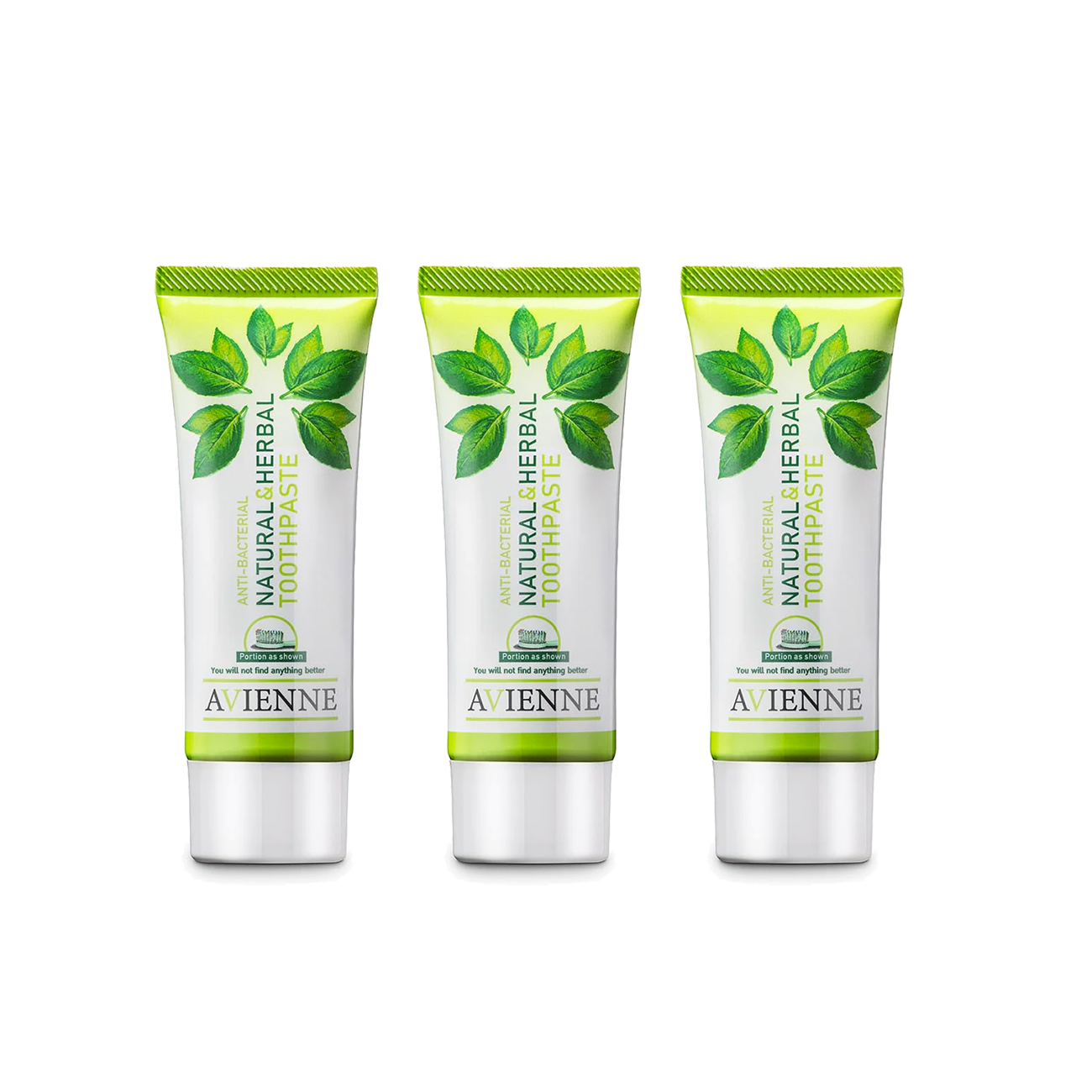 3 pcs Avienne Natural & Herbal Toothpaste